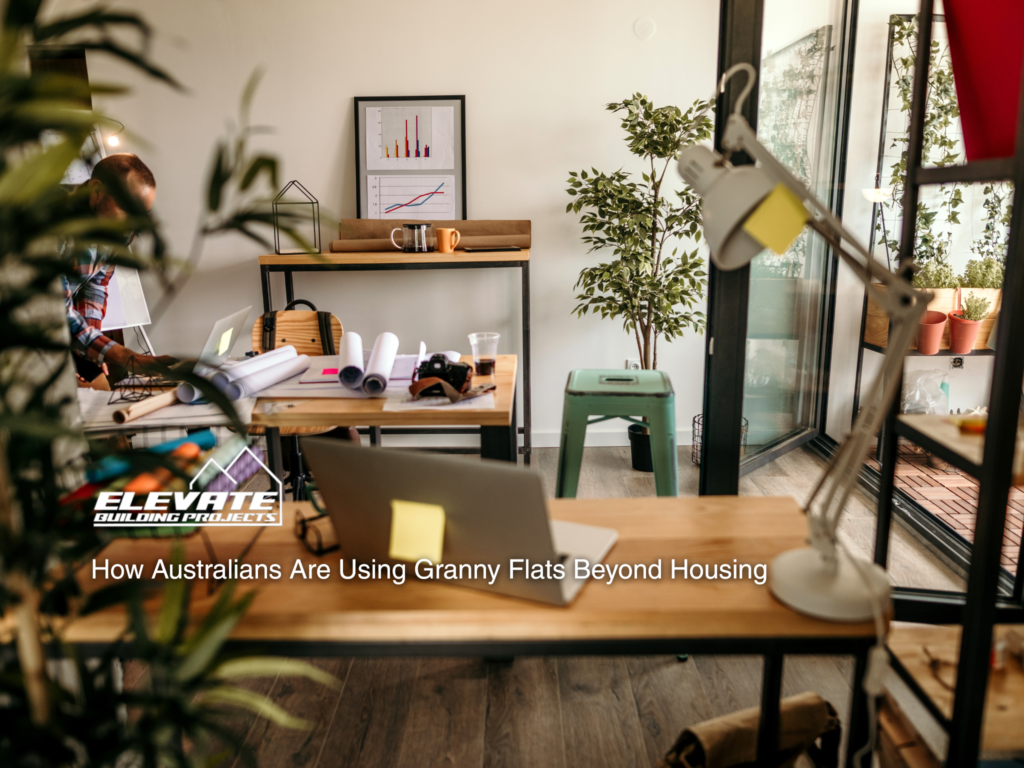 Warm minimalist granny flat lounge with natural textures and modern design trends for 2026