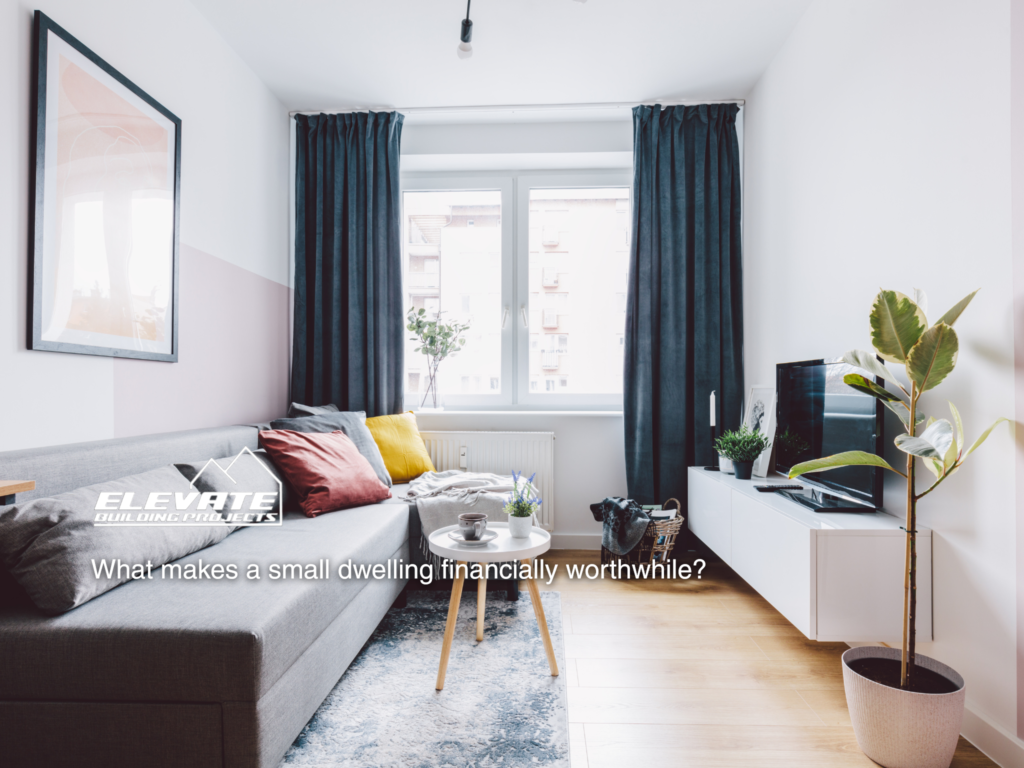 Bright and functional tiny home bedroom with minimalist layout, perfect for downsizers and secondary dwellings in Bundaberg and Gladstone.
