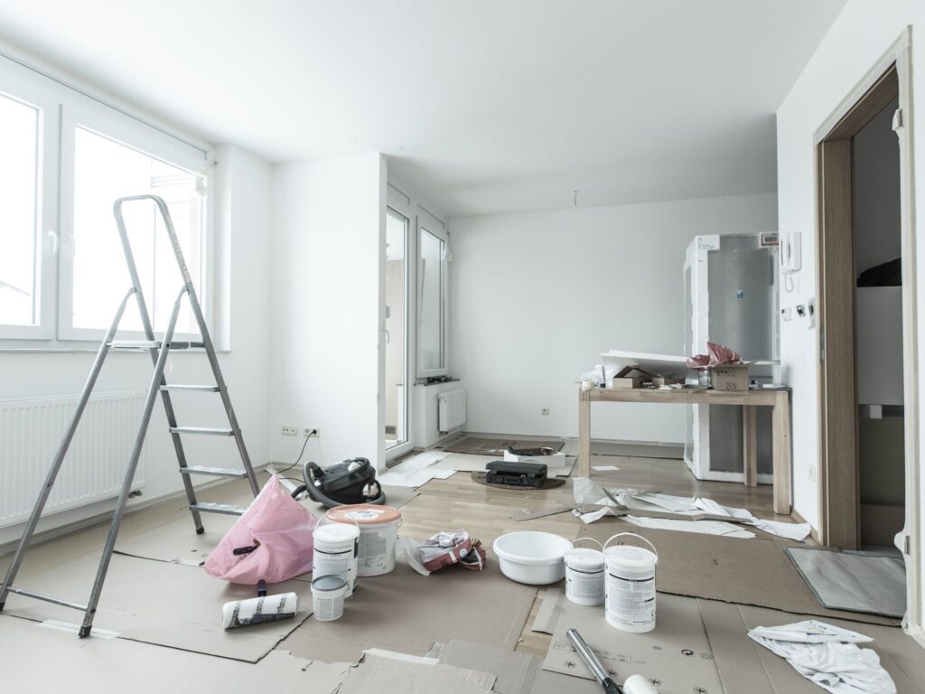 Modern home renovation and building project