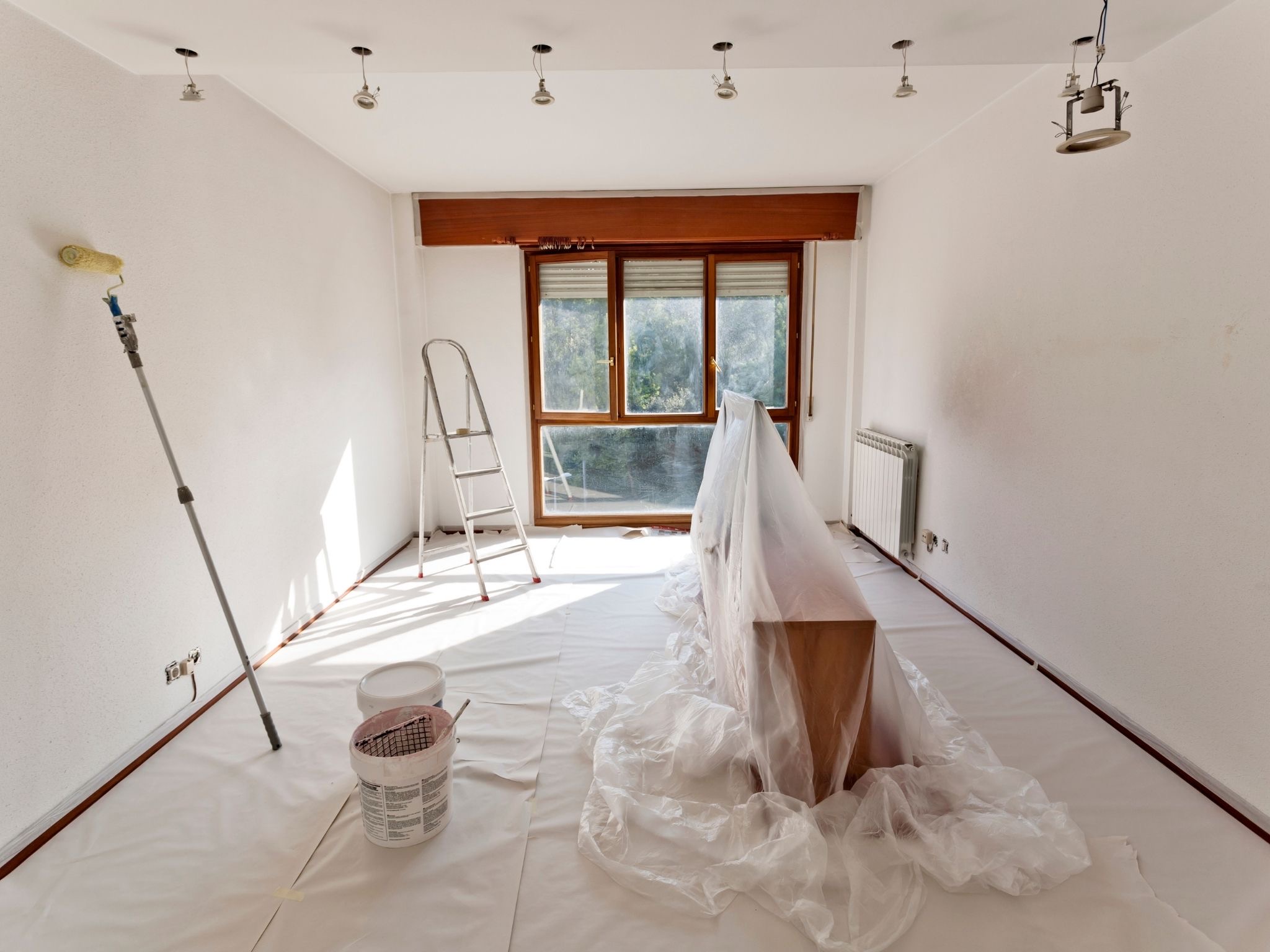 Home renovation project with updated living spaces